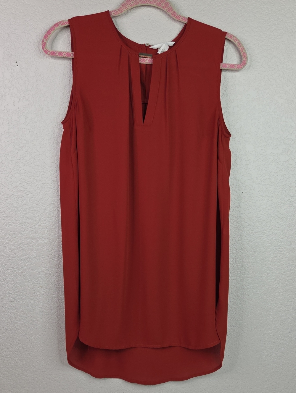 H&M Sleeveless Keyhole Tunic - Rust
